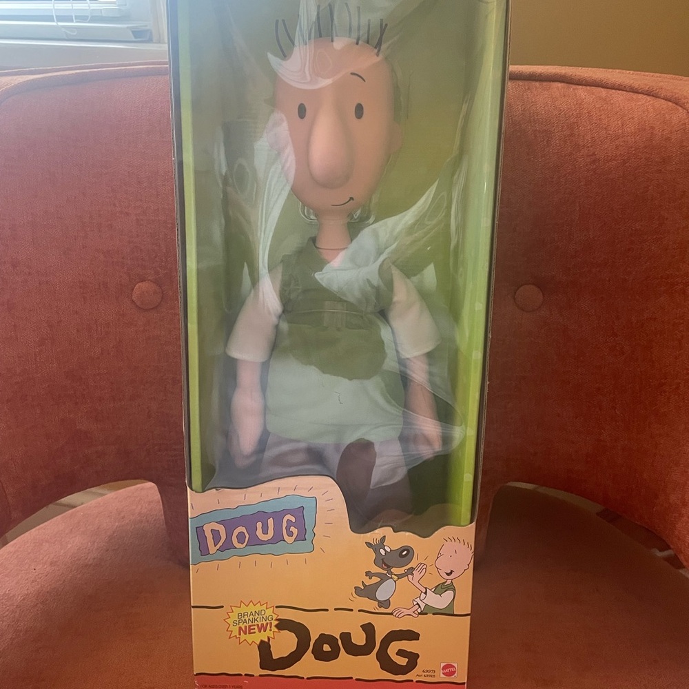 Nickelodeon Vintage Doug Cartoon Doll, Mint in Box